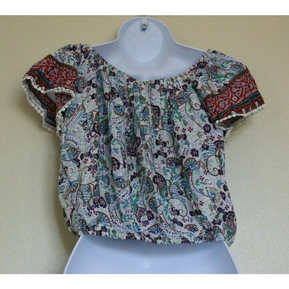 LF MIZUMI Crop Blouse Flower NWT Size Large